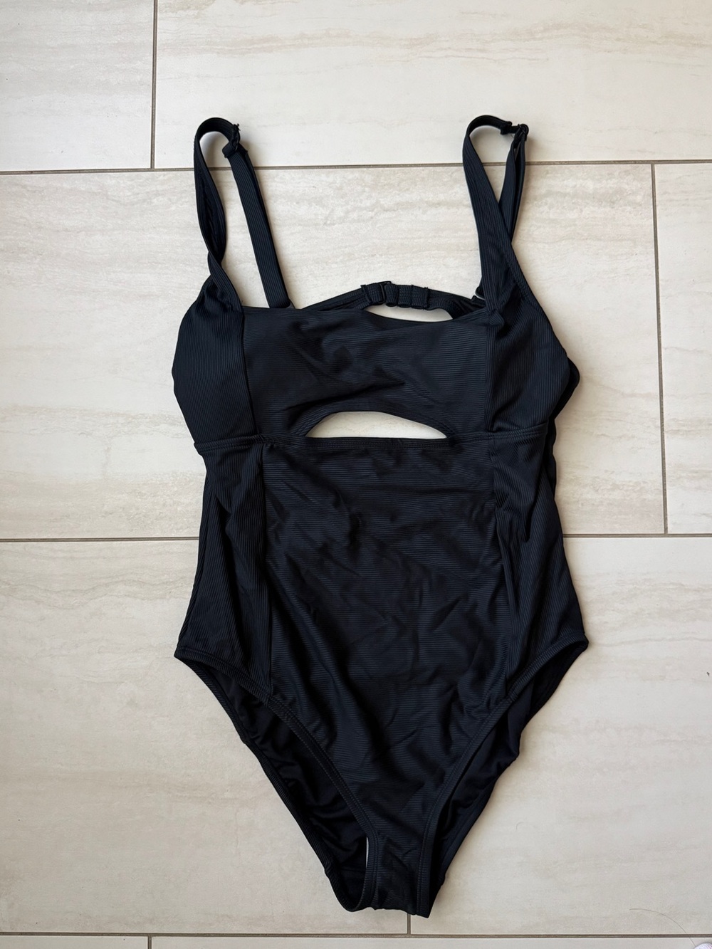 all in motion Black One-Piece Swimsuit with Front Cutout